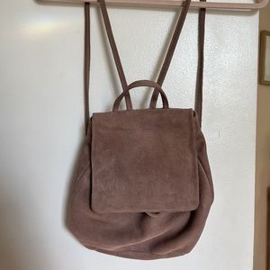 Suede Dusty Rose Mini Backpack - Baggu - Adjustable straps